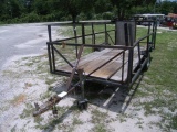 7-03144 (Trailers-Utility flatbed)  Seller:Private/Dealer 2008 HOMEMADE SINGLE AXLE FLATBED UTILIT