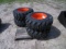 8-01530 (Equip.-Misc.)  Seller:Private/Dealer (4) 12-16.5 EQUIPMENT TIRES AND RIMS