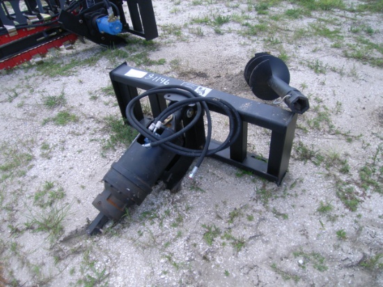 8-01146 (Equip.-Implement- misc.)  Seller:Private/Dealer SKID STEER LOADER POST HOLD AUGER ATTACH