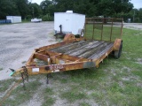 8-03142 (Trailers-Utility flatbed)  Seller:Manatee County 1998 GLOBE SINGLE AXLE TAG ALONG TRAILER