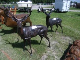 8-02626 (Equip.-Misc.)  Seller:Private/Dealer PAIR OF METAL DEER STATUES