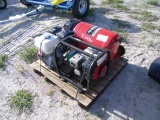 8-02206 (Equip.-Misc.)  Seller:Private/Dealer PALLET WITH ENGINE- GENERATOR  AND 20 GA