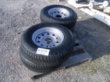 8-04170 (Equip.-Automotive)  Seller:Private/Dealer (4) ST225-75R15 TRAILER TIRES & RIMS