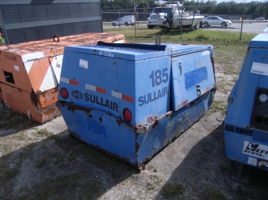 2-01136 (Equip.-Air comp.)  Seller:Private/Dealer SULLAIR 185CFM DIESEL SKID MOUNTED AIR