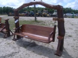 6-02128 (Equip.-Misc.)  Seller:Private/Dealer LARGE TEAK WOOD SWING