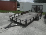 7-03514 (Trailers-Utility flatbed)  Seller:Private/Dealer 2003 TANDEM AXLE FLAT BED UTILITY TRAILE