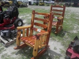 7-02236 (Equip.-Other)  Seller:Private/Dealer (2) WOODEN CEDAR ROCKER CHAIRS