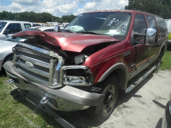 8-05116 (Cars-SUV 4D)  Seller: Florida State F.W.C. 2002 FORD EXCURSION