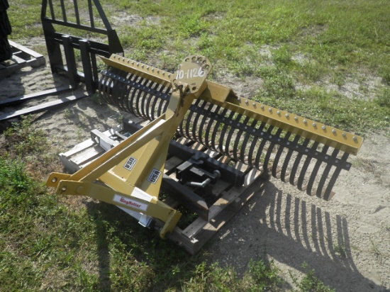 10-01126 (Equip.-Implement- misc.)  Seller:Private/Dealer KING KUTTER 5 FOOT 3PT HITCH RAKE AND