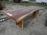 11-02572 (Equip.-Misc.)  Seller:Private/Dealer TEAK WOOD LIVE EDGE TABLE