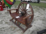 11-02596 (Equip.-Misc.)  Seller:Private/Dealer WOODEN WAGON WHEEL BENCH