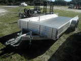 1-03128 (Trailers-Utility flatbed)  Seller:Private/Dealer 2019 ALUMA TANDEM AXLE TRAILER WITH RAMP