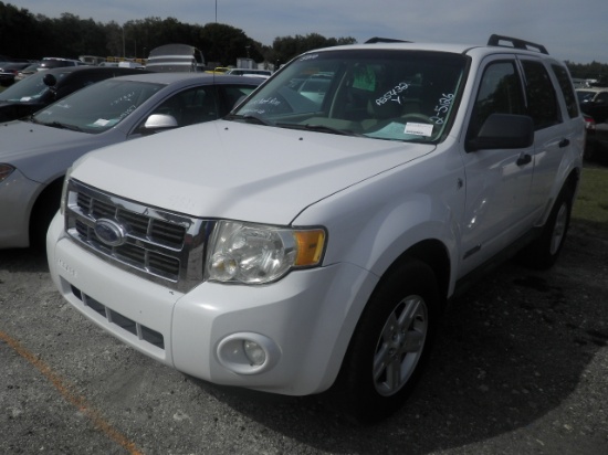 2-05126 (Cars-SUV 4D)  Seller: Gov/Manatee County 2008 FORD ESCAPE