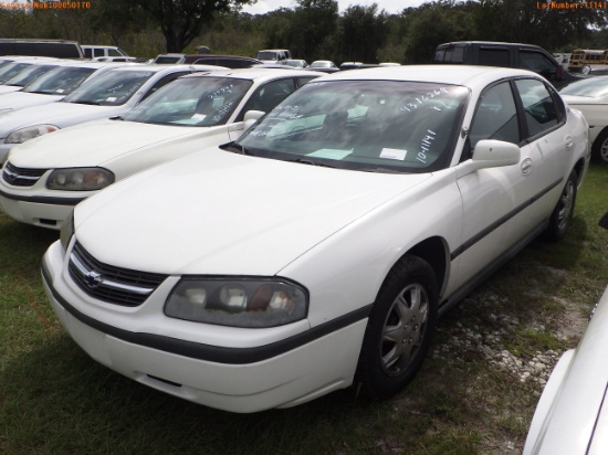 10-11141 (Cars-Sedan 4D)  Seller: Florida State D.J.J. 2002 CHEV IMPALA
