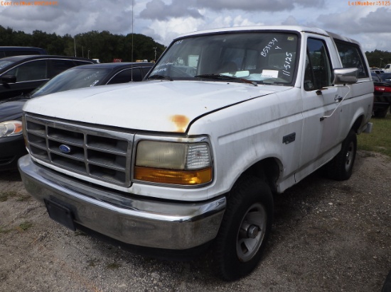 11-05125 (Cars-SUV 2D)  Seller: Florida State F.W.C. 1995 FORD BRONCO
