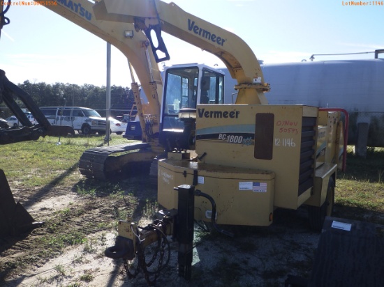 12-01146 (Equip.-Chipper)  Seller: Gov-Manatee County 2006 VERN BC1800XL