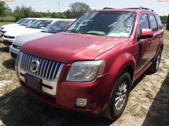 4-10116 (Cars-SUV 4D)  Seller: Gov-Manatee County Sheriffs 2010 MERC MARINER
