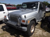4-06239 (Cars-SUV 2D)  Seller: Gov-Hillsborough County Sheriffs 2005 JEEP WRANGL