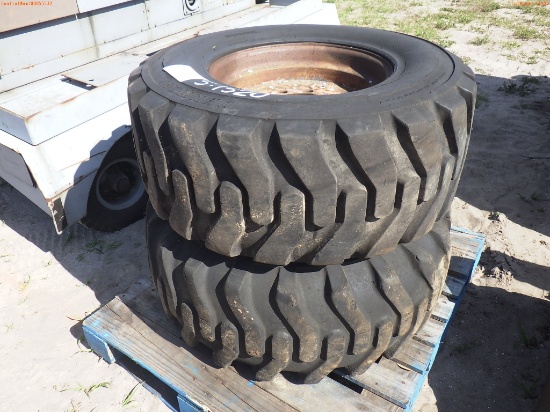5-01520 (Equip.-Parts & accs.)  Seller:Private/Dealer (2) 15-19.5 USED TIRES AND