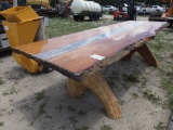 6-02230 (Equip.-Misc.)  Seller:Private/Dealer 10 FOOT LIVE EDGE WOODEN TABLE