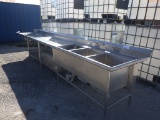 12-04232 (Equip.-Food)  Seller:Private/Dealer STAINLESS STEEL COMMERCIAL SINK