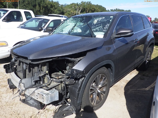 11-05151 (Cars-SUV 4D)  Seller: Gov-Pinellas County Sheriffs Ofc 2017 TOYT HIGHL