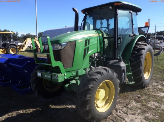 12-01148 (Equip.-Tractor)  Seller:Private/Dealer JOHN DEERE 6105E 4WD CAB TRACTO
