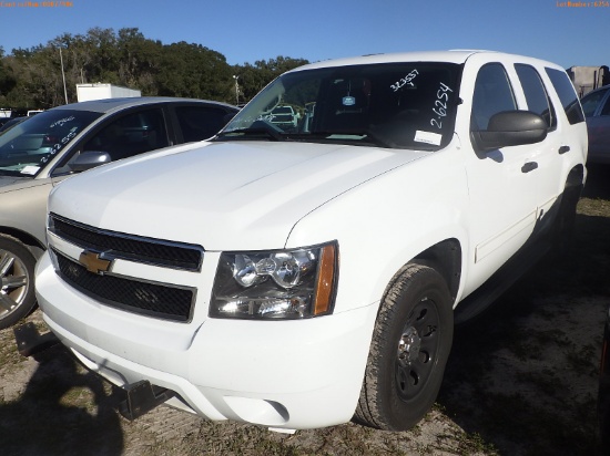 2-06254 (Cars-SUV 4D)  Seller: Gov-Manatee County Sheriffs Offic 2012 CHEV TAHOE