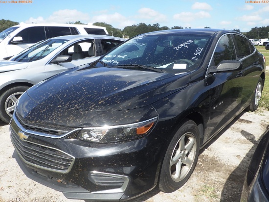 11-05122 (Cars-Sedan 4D)  Seller: Gov-Pinellas County Sheriffs Ofc 2018 CHEV MAL