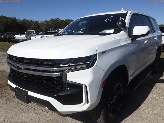 1-05135 (Cars-SUV 4D)  Seller: Gov-Hillsborough County Sheriffs 2021 CHEV TAHOE