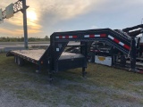 2013 PJ Gooseneck 15,600lbs 25 Ft Equipment Trailer