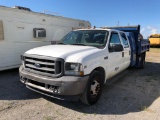 2003 Ford F350 Crew Cab Mason Dump Truck