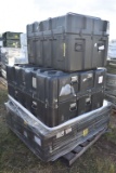 4 Large Grey Hardigg Military Cases