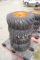 New Set of 4 Skid Steer Tires and Wheels 12in