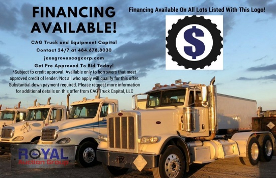 Bidder Financing Now Avialable On Select Trucks and Equipment!