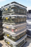 5 Green ShokStop Military Storage Cases with Hinges