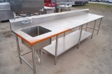 Commercial Sink and Table