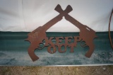 Keep Out Cross Pistols Sign