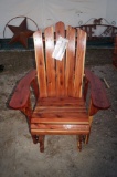 Red Cedar Amish Made Glider Chair