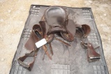 (1) Leather Horse Saddle