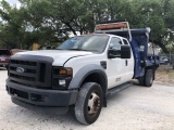 2008 Ford F450 SD Crew Cab Mason Dump Truck