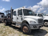 2011 Freightliner M2106 Crew Cab 4x4 Flatbed Truck