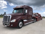 2013 Freightliner Cascadia Cotrell Car Hauler Sleeper Truck and Trailer