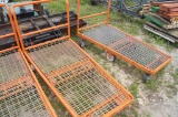 Orange Push Cart with Cage Bottom