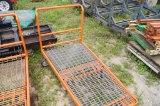 Orange Push Cart with Cage Bottom