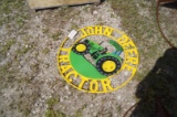 John Deere Tractor Round Sign
