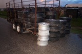 Assortment of Tires with Wheels in Good Condition