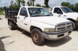 2001 Dodge Ram 2500 8 FT Flatbed Pickup Truck