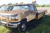 1996 Ford F-Super Flatbed Truck