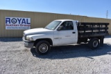 2001 Dodge Ram 2500 8 FT Flatbed Pickup Truck